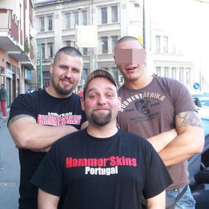 Maik Scheffler (hinten links) und Thomas Gerlach (im Vordergrund) auf dem European Hammerfest 2007 in Mailand. 