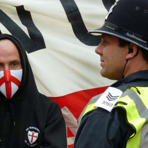 Aufmarsch der "English Defence League" (EDL) in Newcastle im Mai 2010.