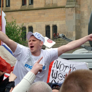 Aufmarsch der "English Defence League" (EDL) in Newcastle im Mai 2010.