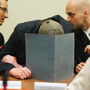 Die Angeklagten im NSU-Prozess vor dem Münchener Oberlandesgericht: Holger Gerlach