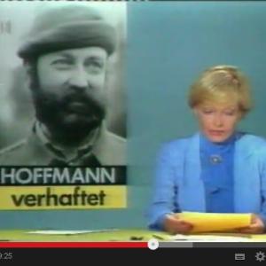 Der Wehrsportgruppenchef Karl Heinz Hoffmann in der "tagesschau".