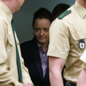 Die Angeklagten im NSU-Prozess vor dem Münchener Oberlandesgericht: Beate Zschäpe