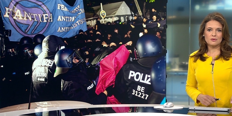 Fantifa Hochtransparent im schwarzen Block.