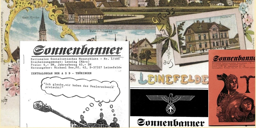 Leinefelde Postkarte Sonnenbanner
