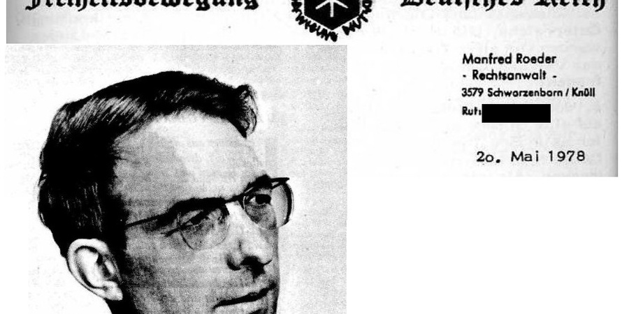 Manfred Roeder war Sprecher der "Freiheitsbewegung Deutsches Reich".