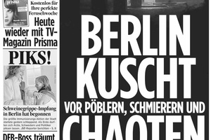 BZ Berlin Schlagzeile zu sogenannten Chaoten